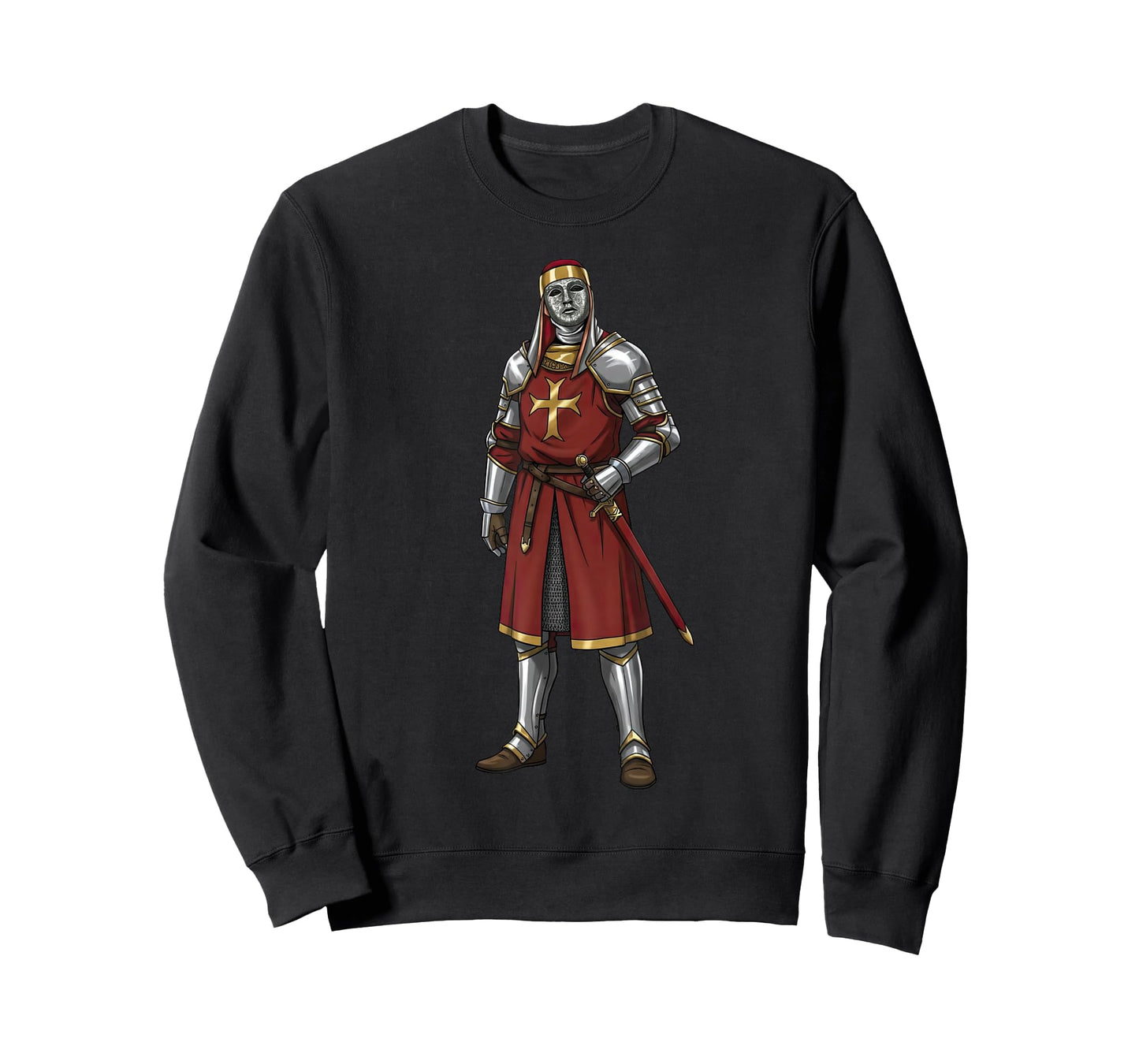 King Baldwin IV Floral Mask Medieval Art Crusader T-Shirt