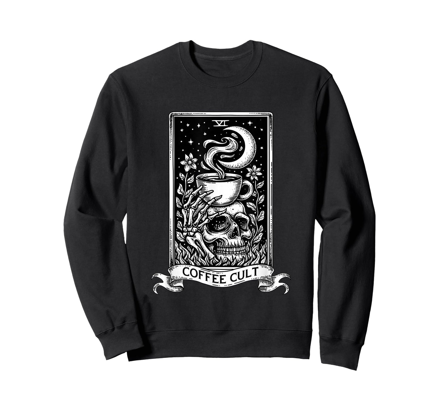 The Coffee Tarot Cards Skeleton Coffee Lover Caffeine Addict T-Shirt