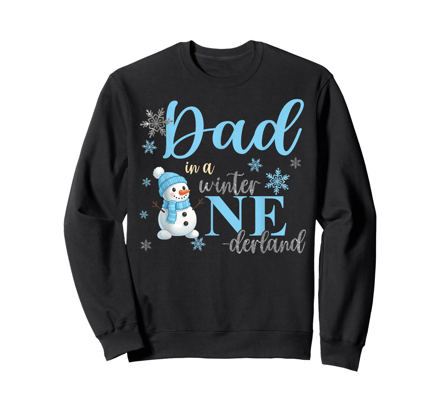 Dad in A Winter Onederland Birthday Boy Girl Cute Snowman T-Shirt