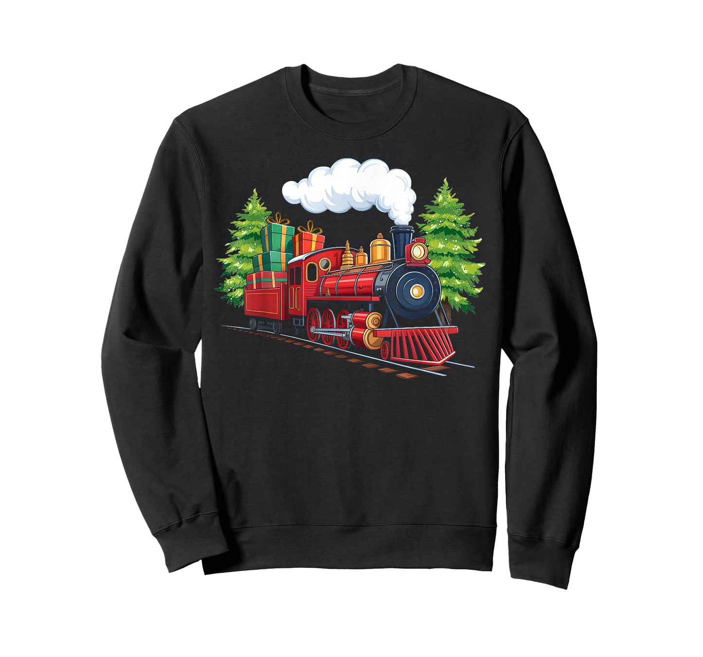 Vintage Christmas Train Xmas Pajamas Train Lover Railroad T-Shirt