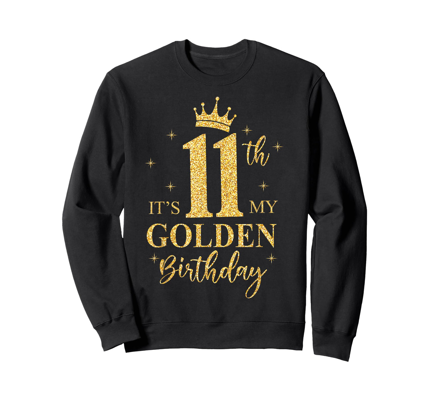 It's My 11th Golden Birthday Girl 11 Year Old Bday Kids T-Shirt