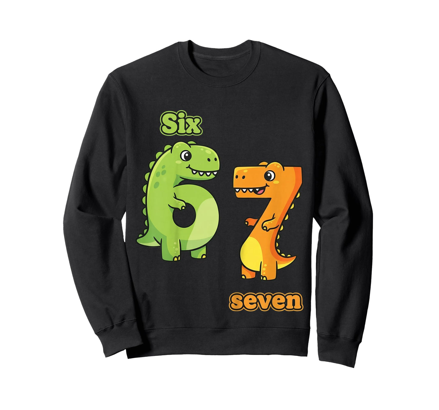 67 Six Seven Dinosaur T-Rex Toddler Kids 67 Boys T-Shirt