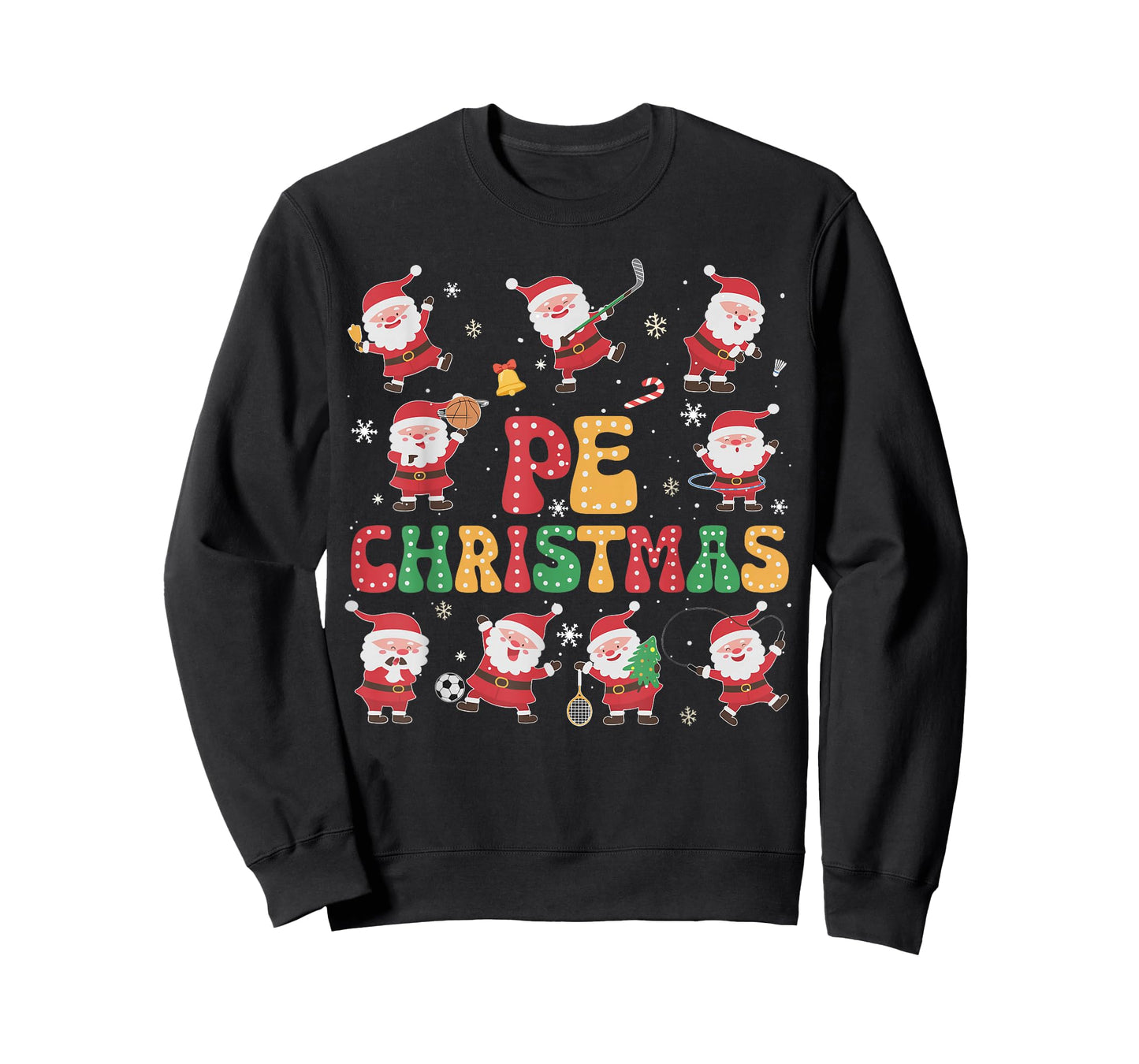 Christmas PE Teacher Xmas Santa Sport Physical Education T-Shirt