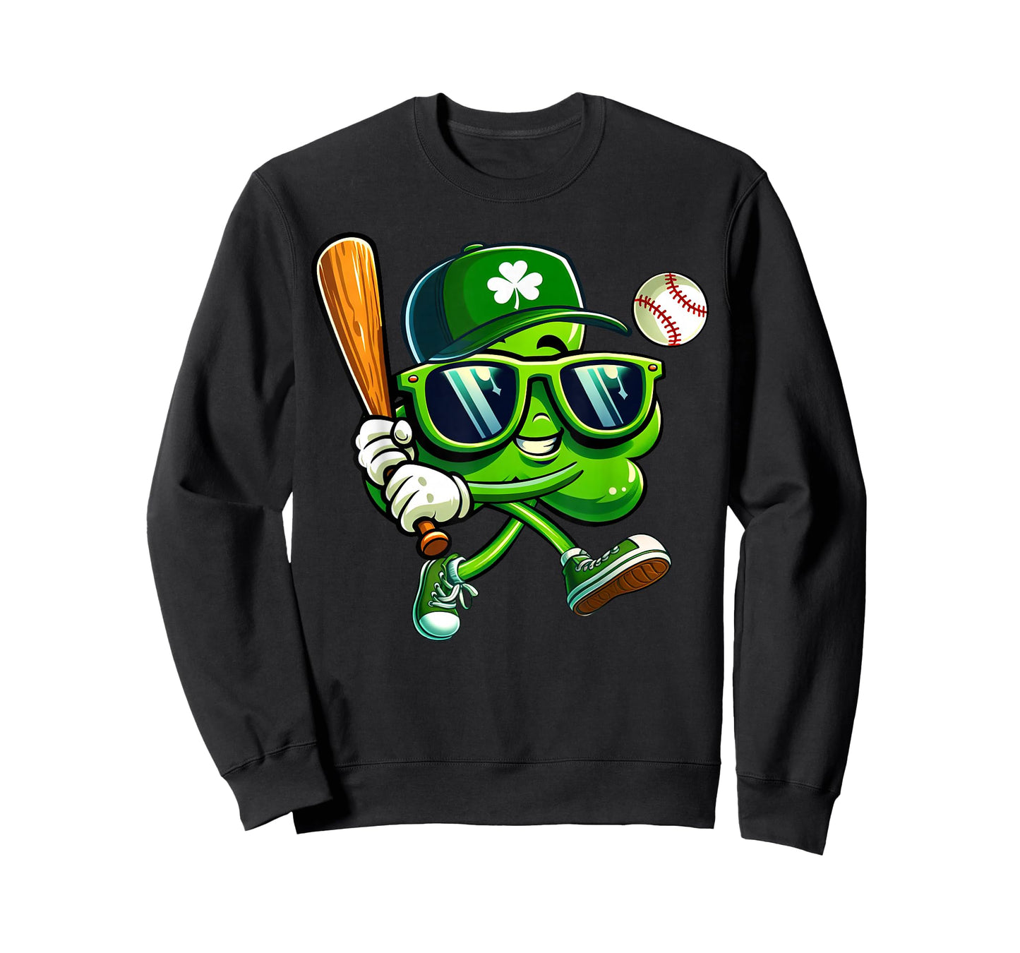 Shamrock Baseball Shirts Funny St Patricks Day Boys Kids T-Shirt