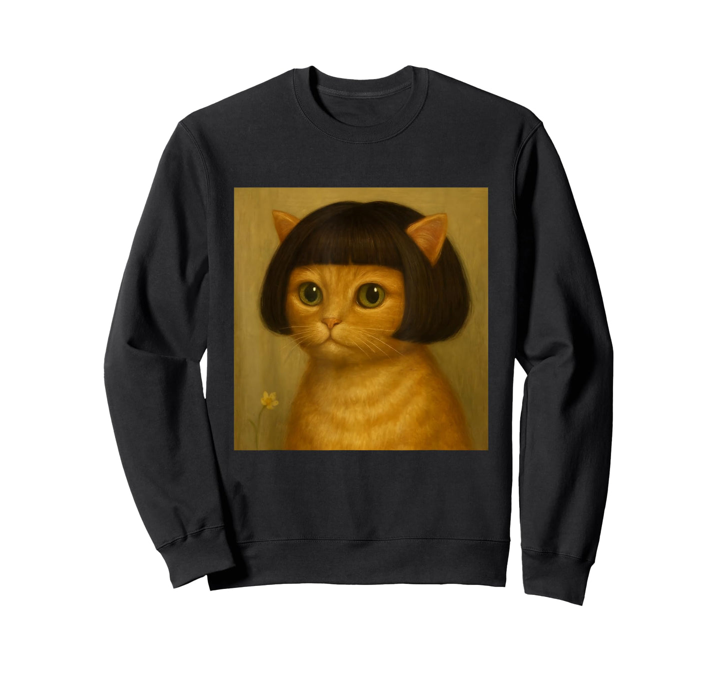Funny Cat Bob Haircut Viral Meme T-Shirt