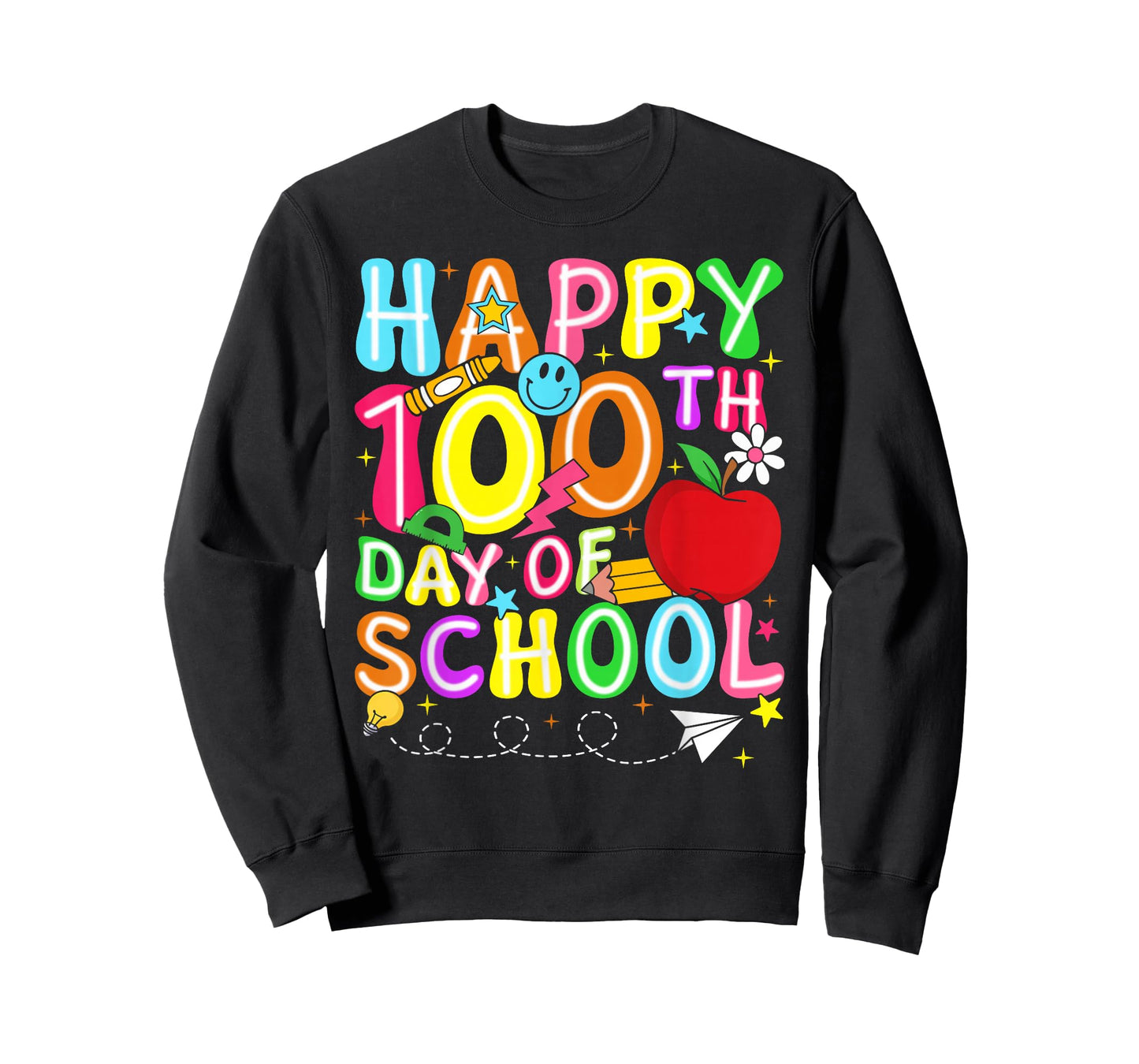 Groovy Happy 100th Day of School Teacher Mens Kids Boys T-Shirt