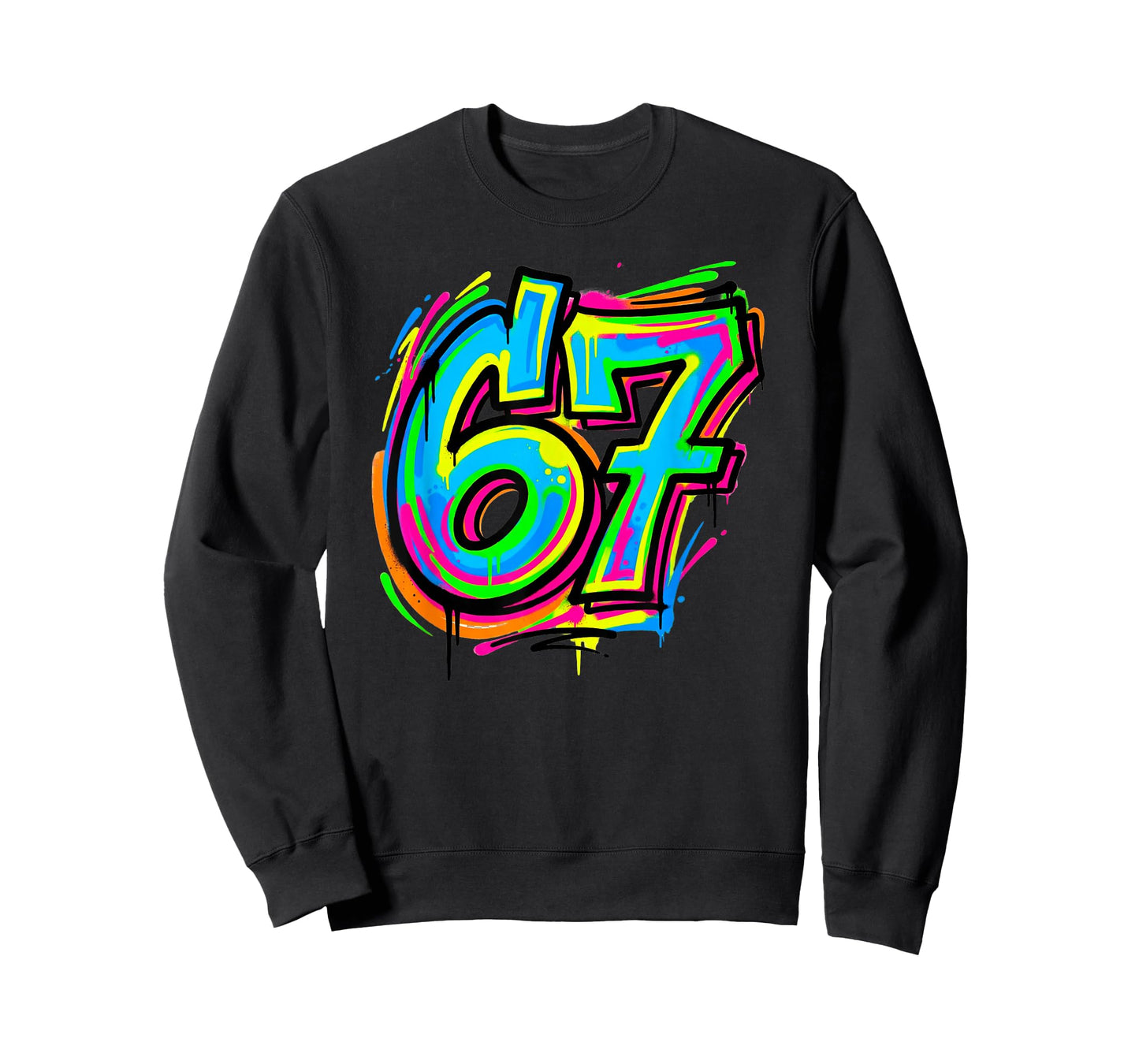 67 Drip Graffiti Meme – Color Splash Sixty Seven T-Shirt