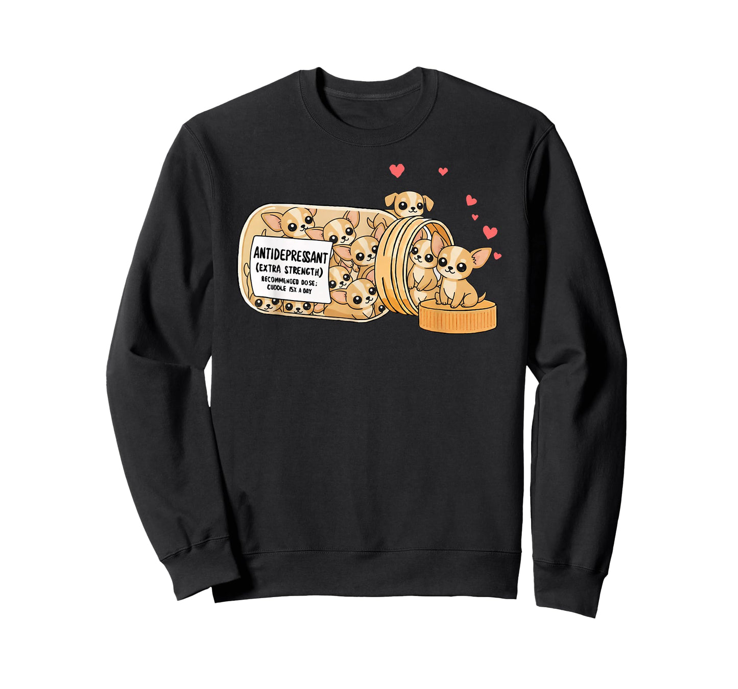Funny Chihuahua Anti Depressant Mom Dad Kids T-Shirt