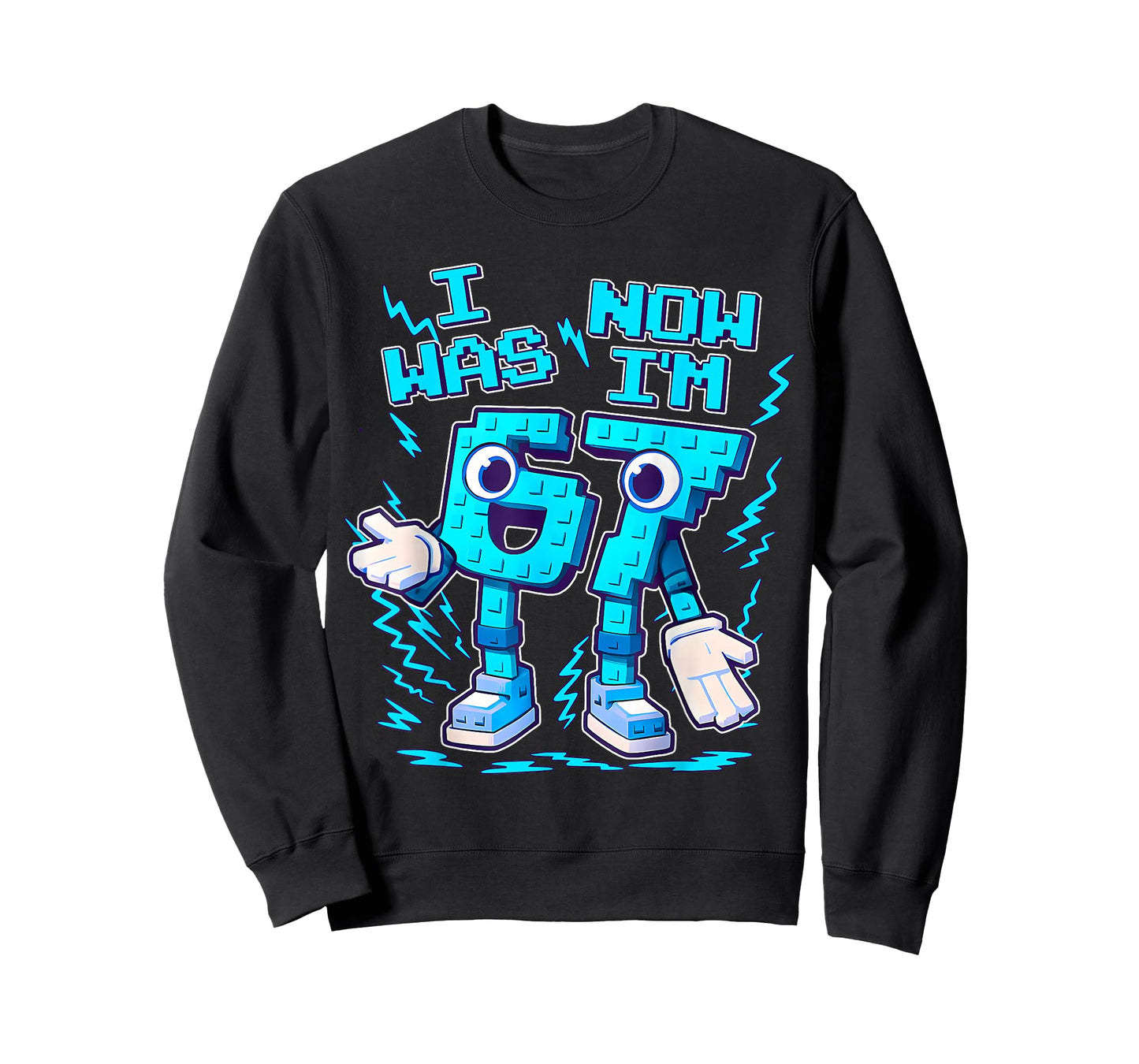 I was 6 Now I'm 7 Six Seven 7 Years Old Birthday Brainrot T-Shirt