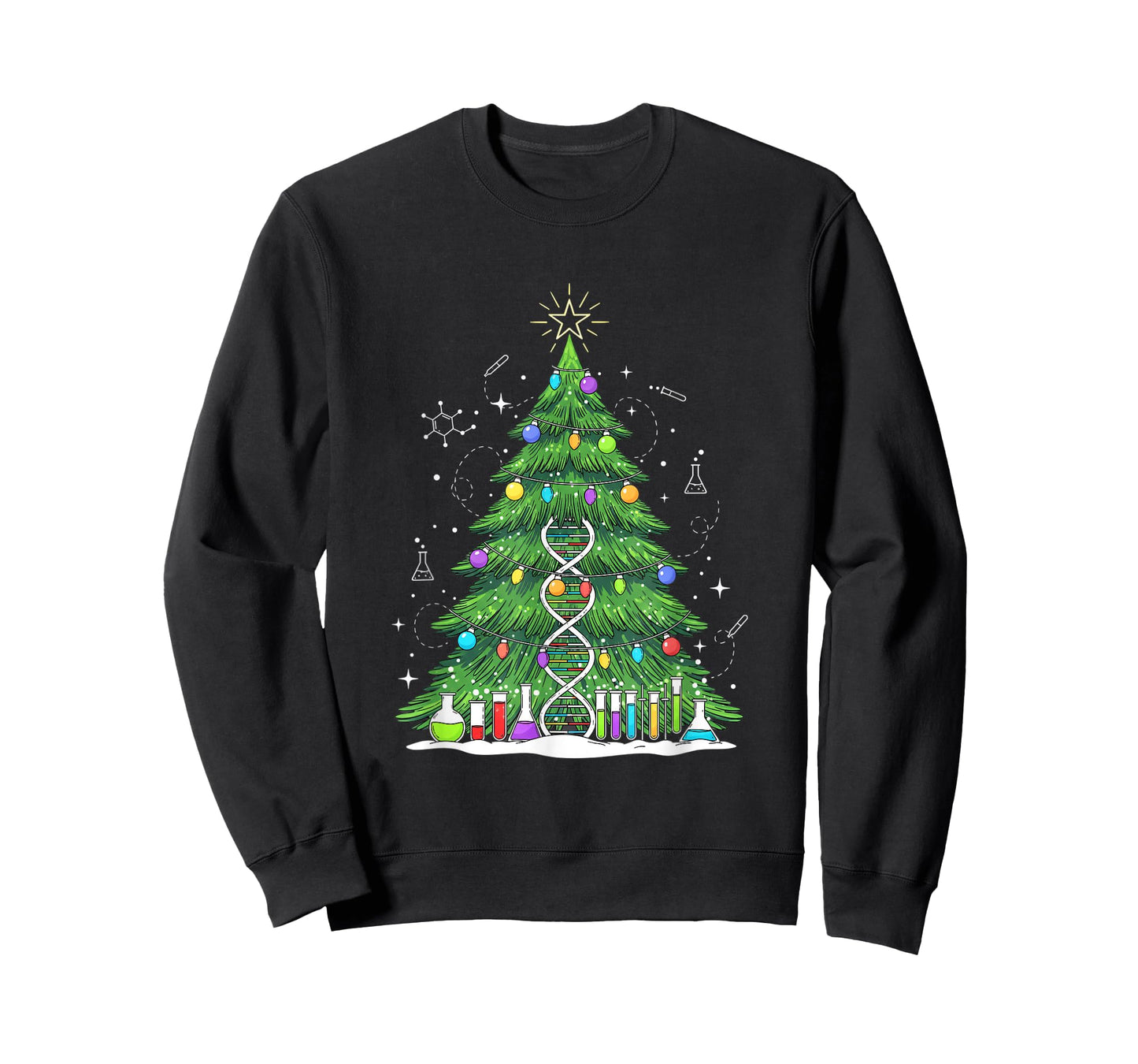 Science & Technology DNA Christmas Tree, Lab Chemistry Tree T-Shirt