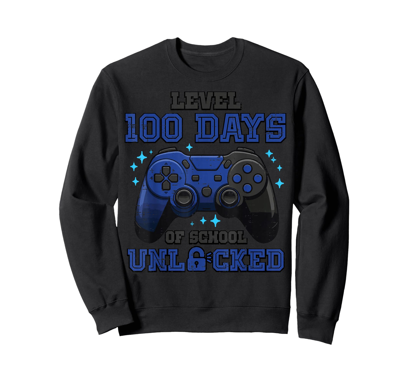 Level 100 Days of School Unlocked Gamer 100th Day Boys Kids T-Shirt