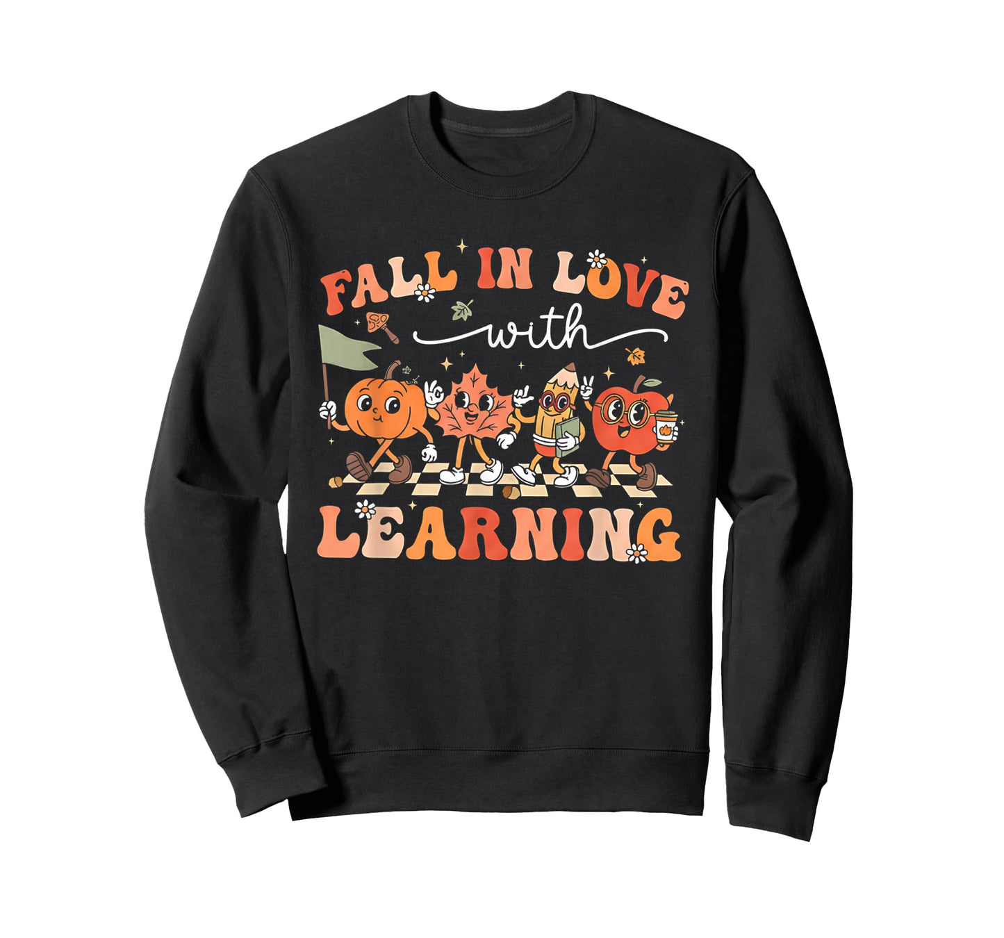 Fall in Love with Learning Autumn Teacher Thanksgiving T-Shirt