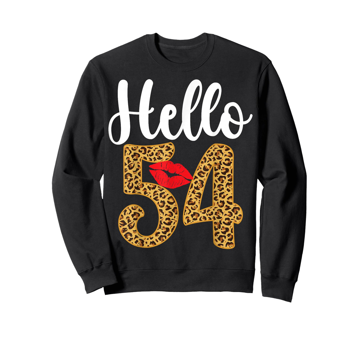 Hello 54 Years Old Leopard 54th Birthday Party T-Shirt