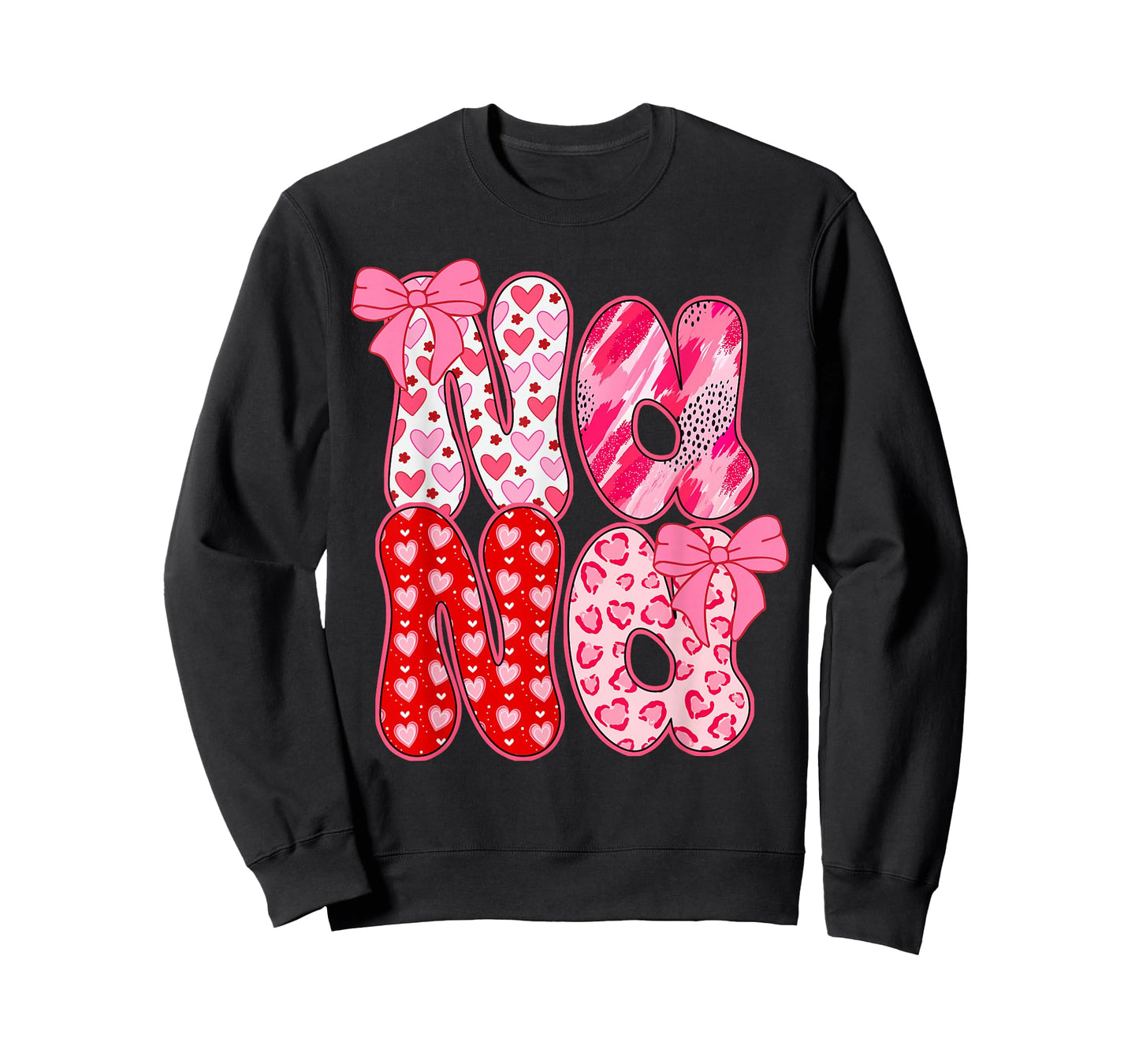 Nana Coquette Bow Leopard Nana Valentine Day Mother's Day T-Shirt