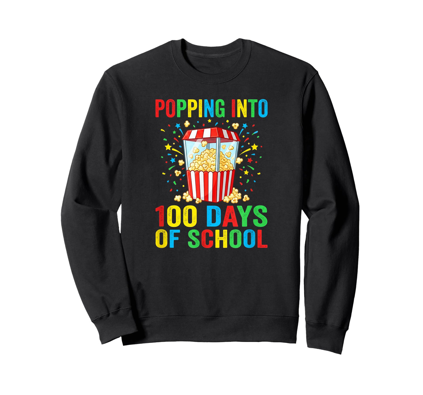 Popping Into 100 Days of School - Funny Popcorn Theme T-Shirt