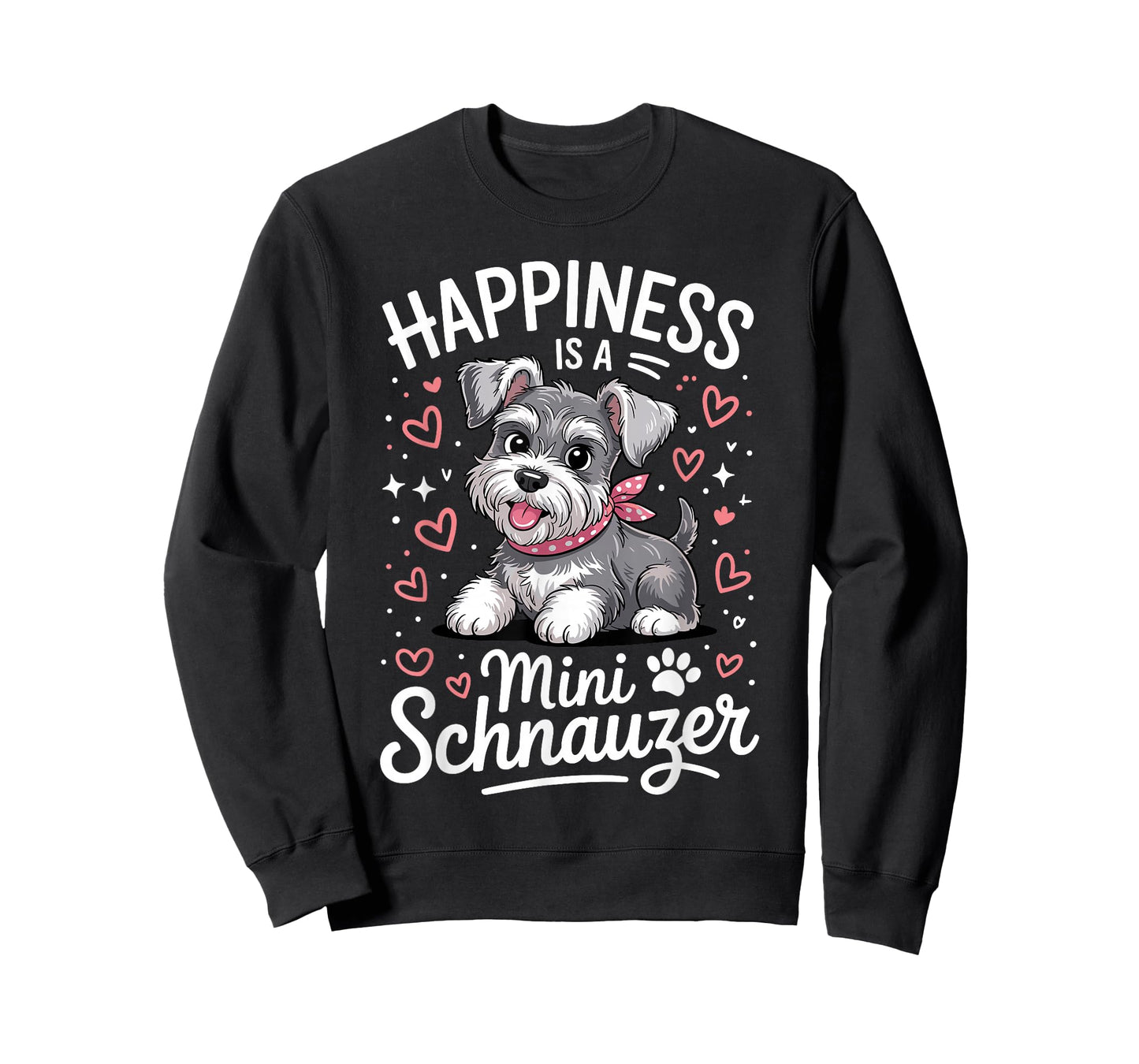 Funny Schnauzer Art for Men Women Kids Mini Schnauzer Lover T-Shirt