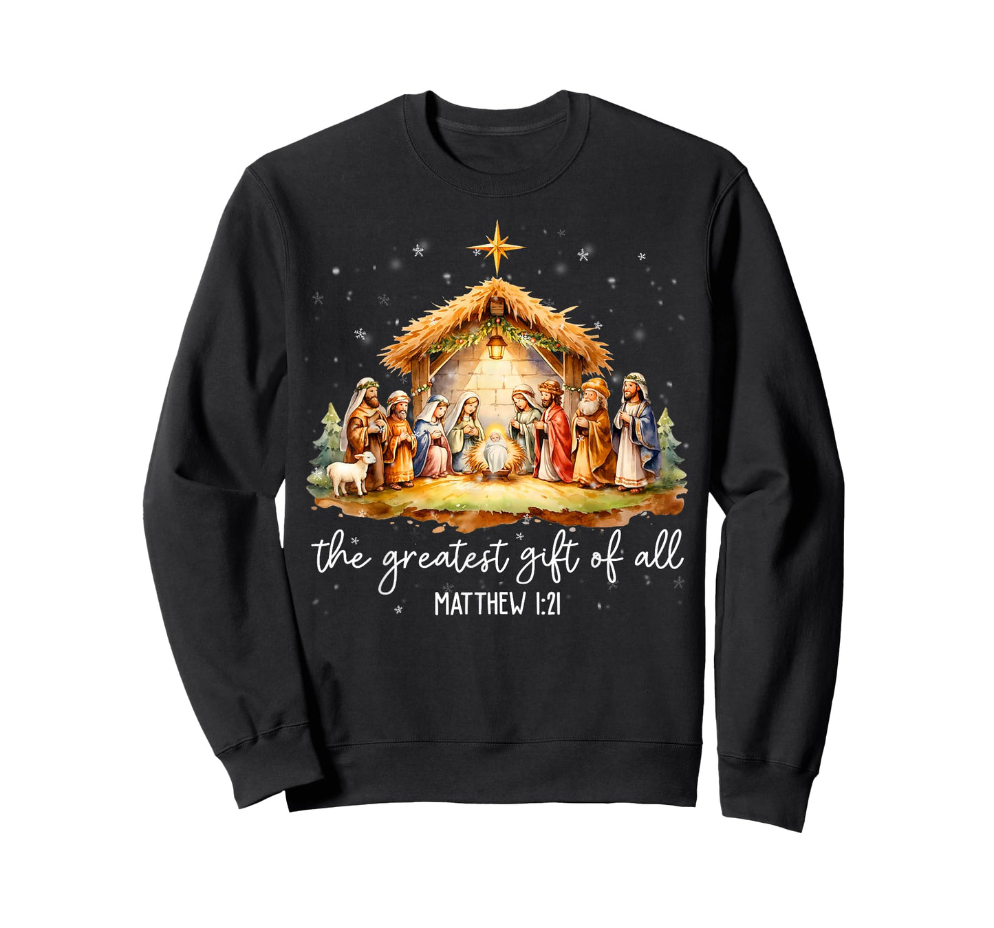 The Greatest Gift for All Christmas Nativity Jesus Christian T-Shirt
