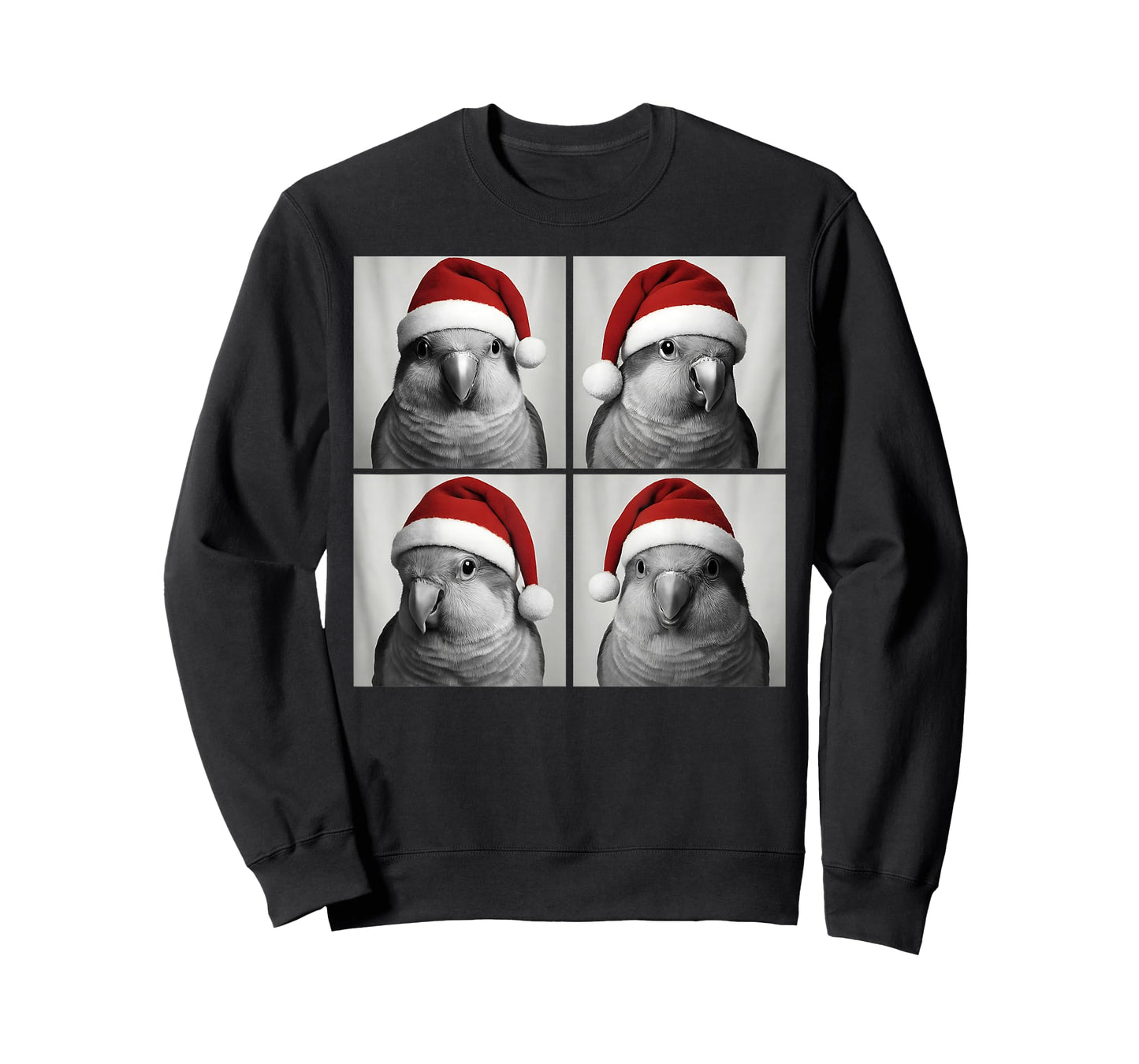 Funny Christmas Quaker Parrot Santa Photo Booth T-Shirt