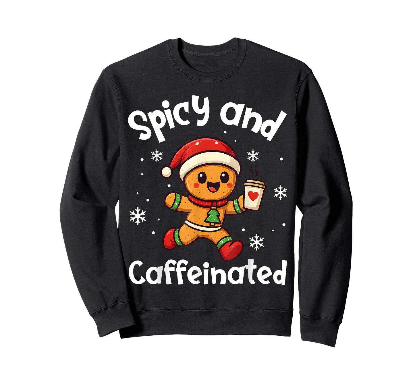 Spicy and Caffeinated Coffee Women Gingerbread Christmas T-Shirt