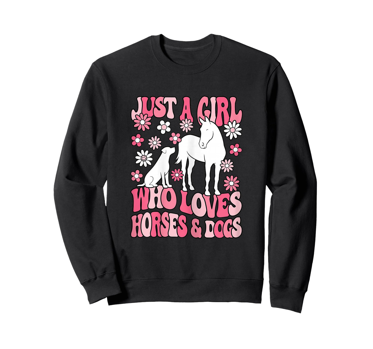 Just A Girl Who Loves Horses and Dogs Horseback Riding T-Shirt
