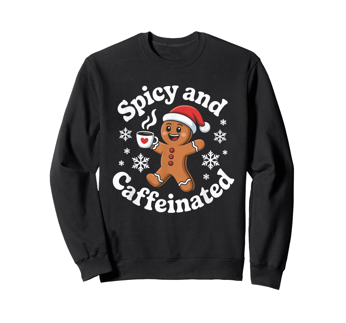 Spicy and Caffeinated Gingerbread Coffee Christmas T-Shirt
