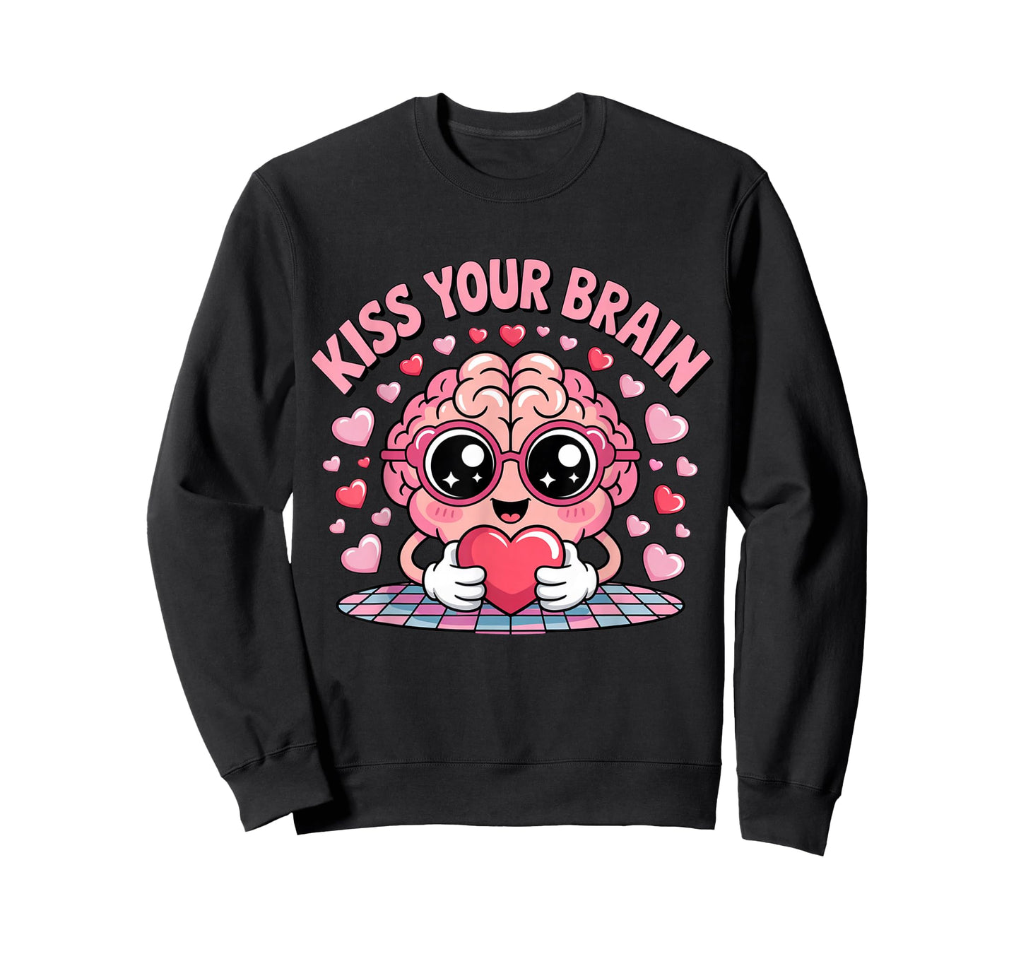Kiss Your Brain Cute Valentine Teacher Squad Design T-Shirt