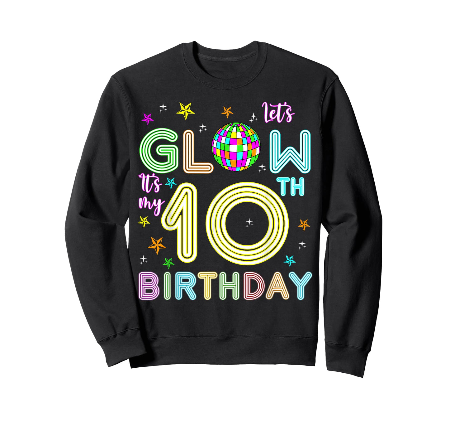 It's My 10th Birthday Glowing 80s 10 Year Old T-Shirt