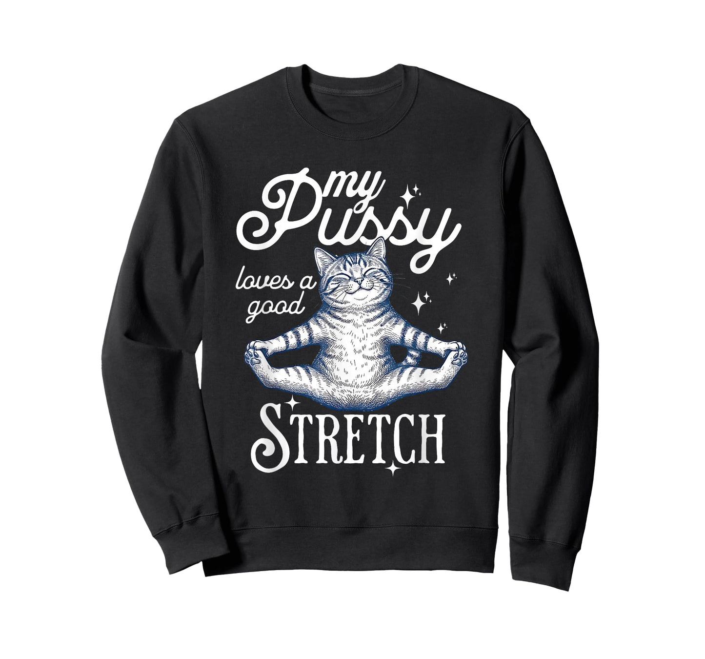 My Pussy Loves A Good Stretch Inappropriate Adult Joke Cat T-Shirt