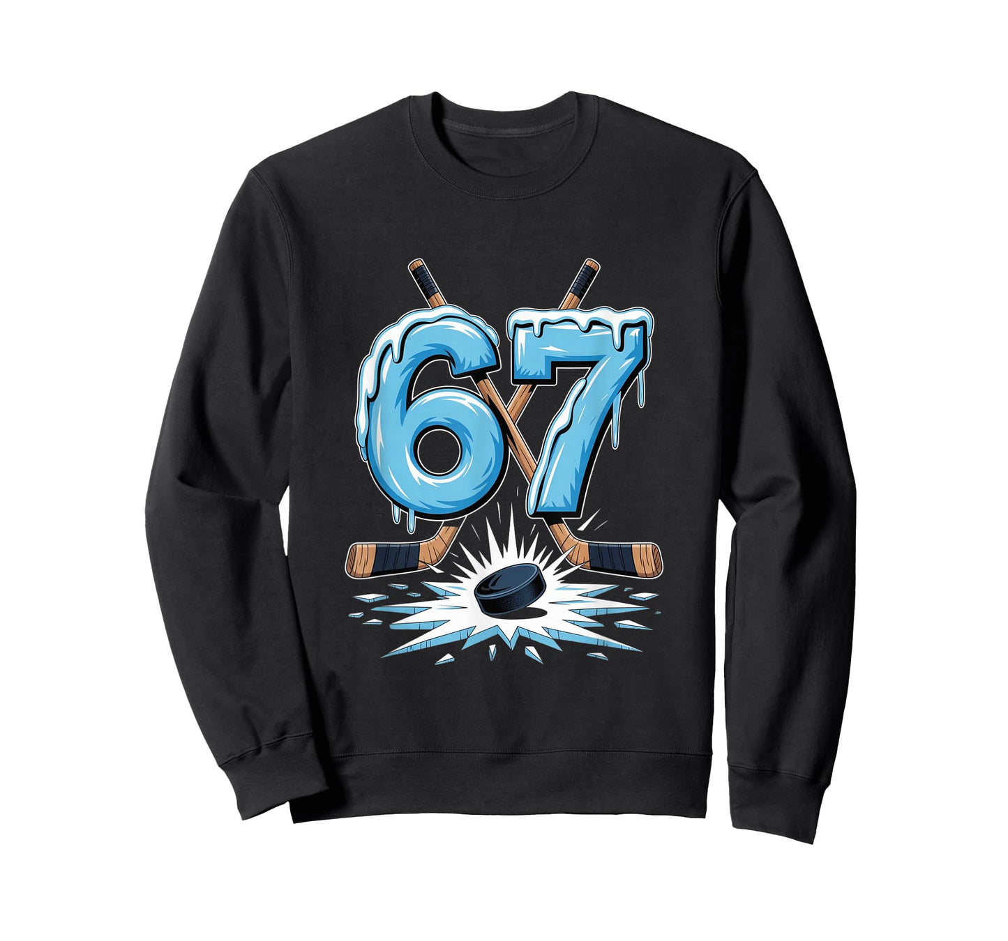 67 Six Seven Hockey Lovers Funny Meme Boys Men Women T-Shirt