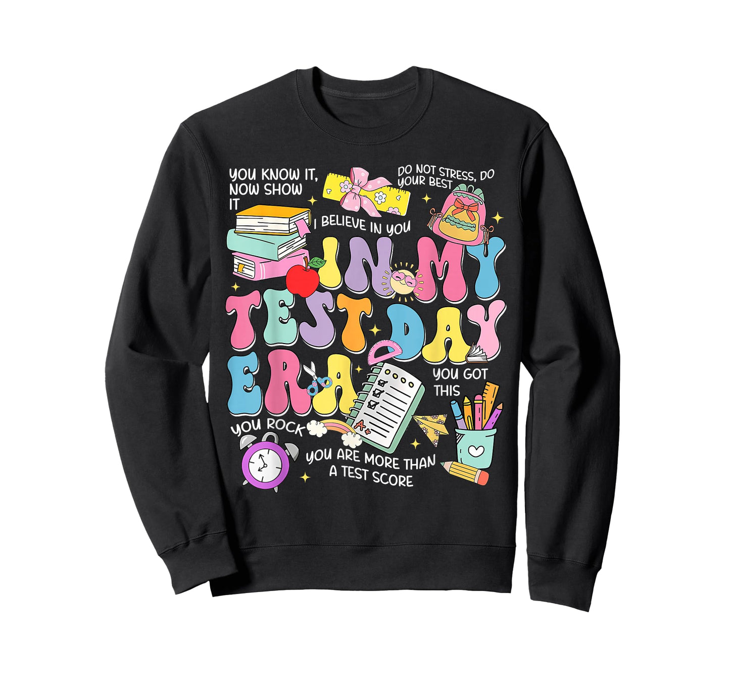 Test Day Testing Day in My Era Retro Groovy Teacher Student T-Shirt