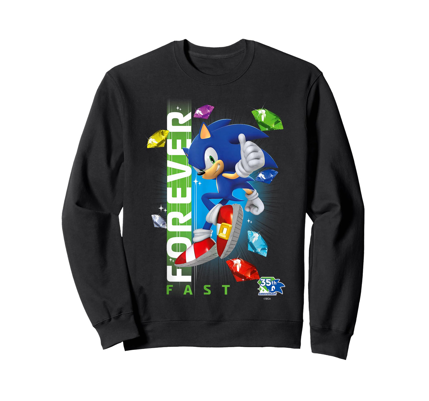 Sonic The Hedgehog 35th Anniversary Forever Fast Emeralds T-Shirt