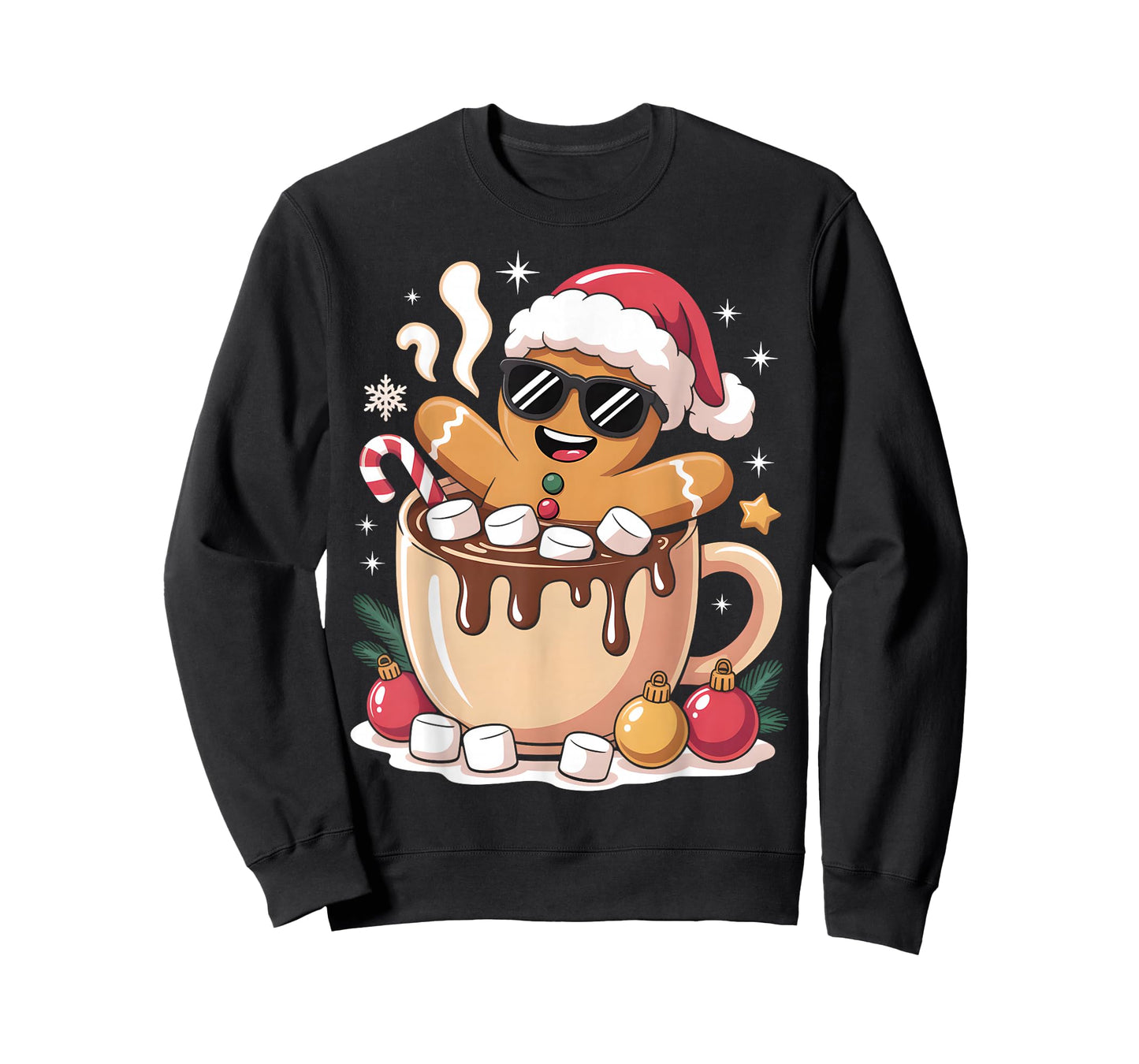 Gingerbreadman Christmas Cocoa Gingerbread Men Women Teens T-Shirt