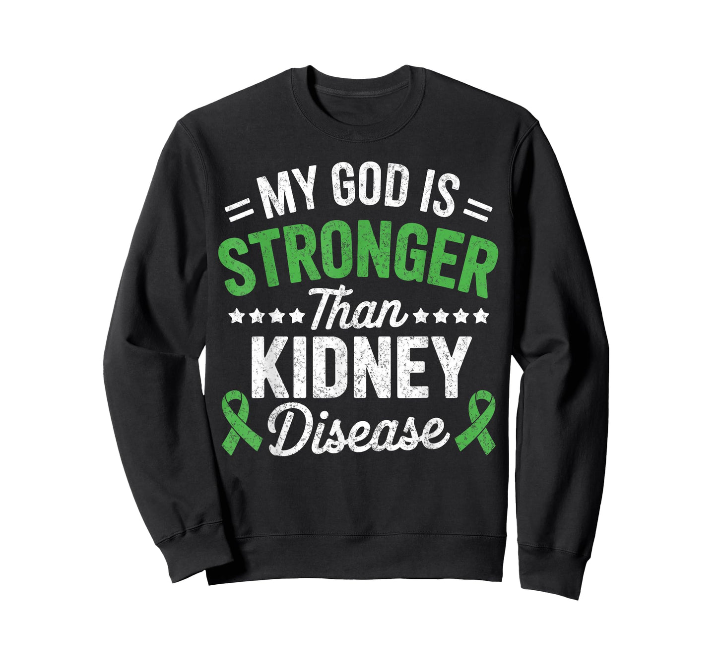My God is Stronger Than Kidney Disease CKD Warrior Fighter T-Shirt