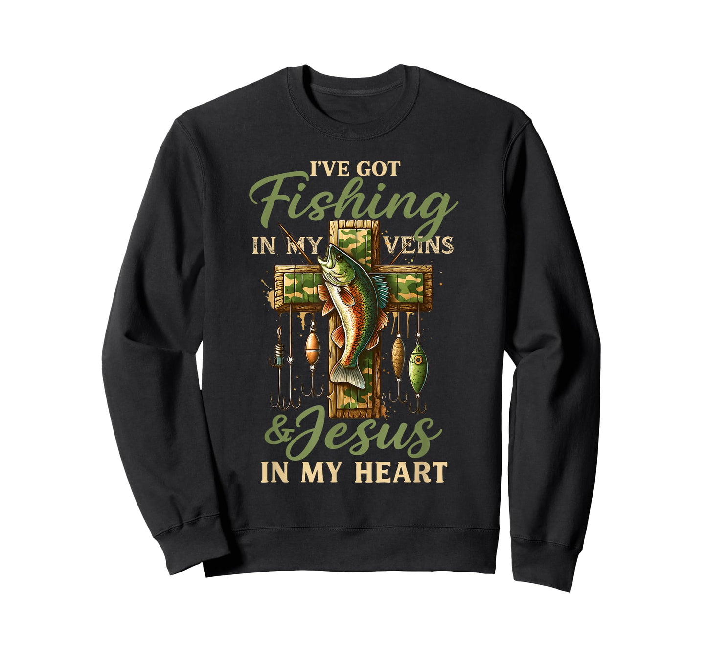 I've Got Fishing in My Veins & Jesus in My Heart T-Shirt