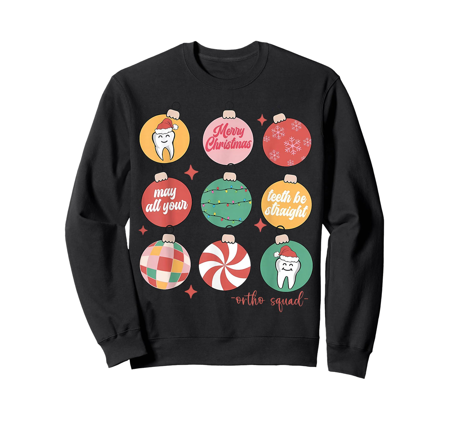 Christmas Ornament Orthodontic Ortho Squad Teeth Brace T-Shirt