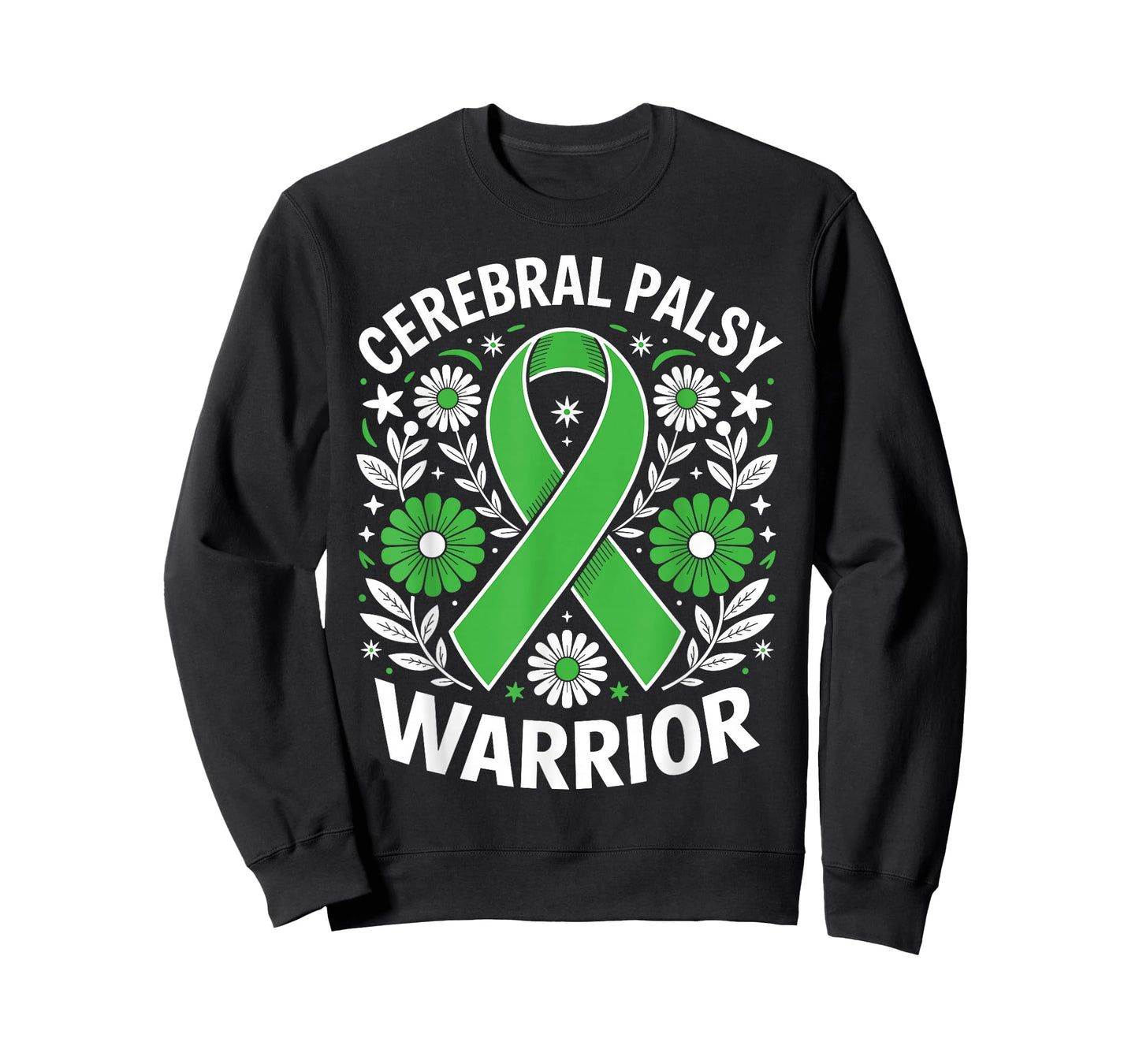 Cerebral Palsy Warrior Floral CP Awareness Ribbon Fighter T-Shirt
