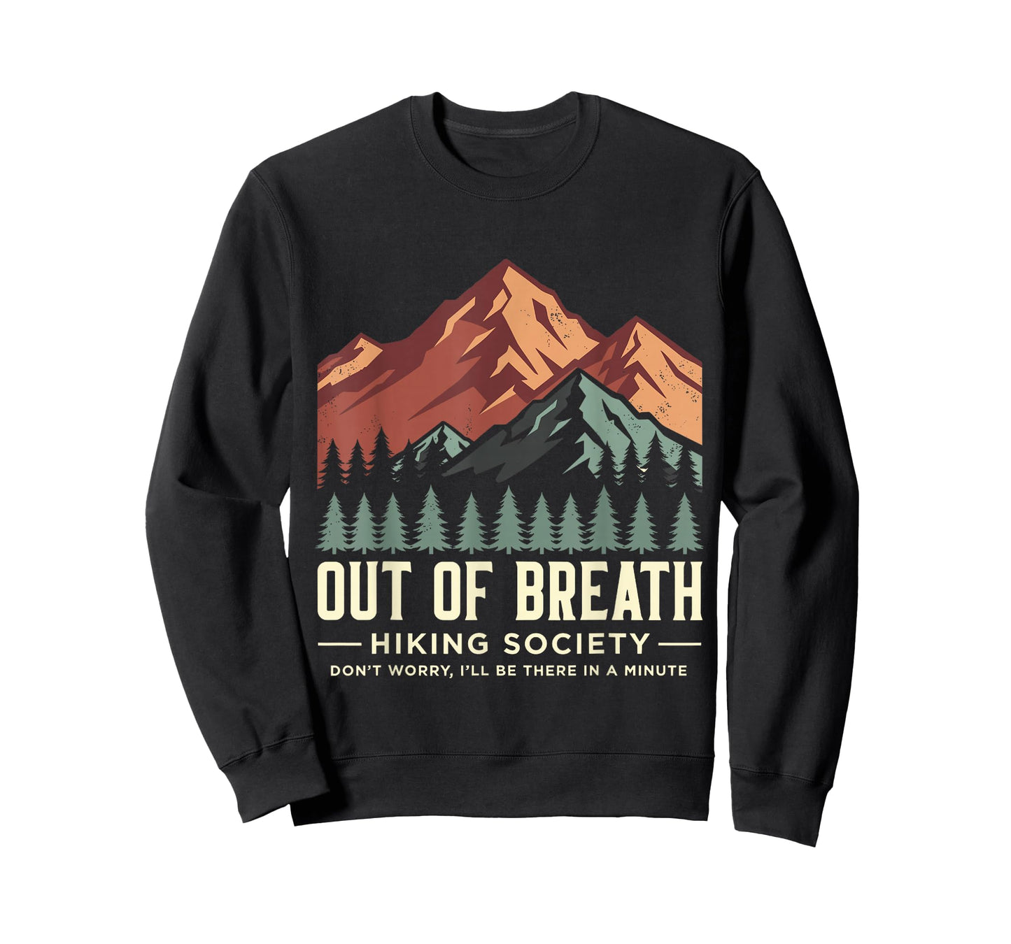 Out of Breath Hiking Society Funny Camping Hiking T-Shirt