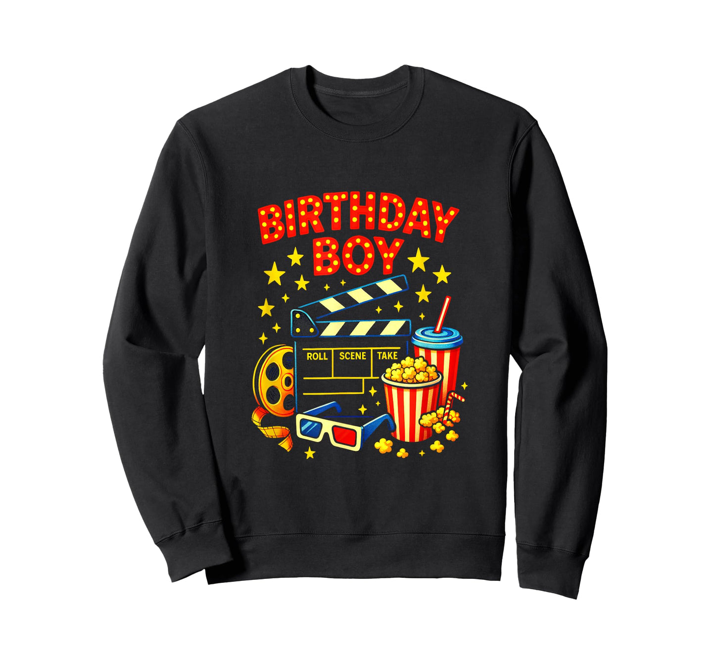 Birthday BOY - Movie Night Party Cinema Popcorn T-Shirt