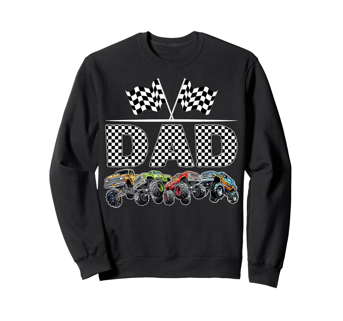 Dad Retro Monster Truck Family Birthday Matching T-Shirt