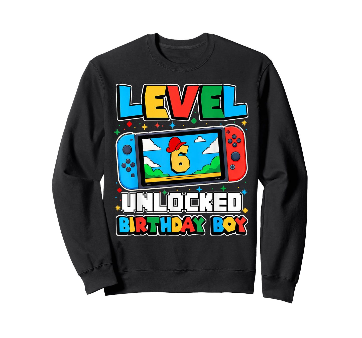 Level 6 Unlocked Birthday Boy Happy 6th Birthday Videos Game T-Shirt