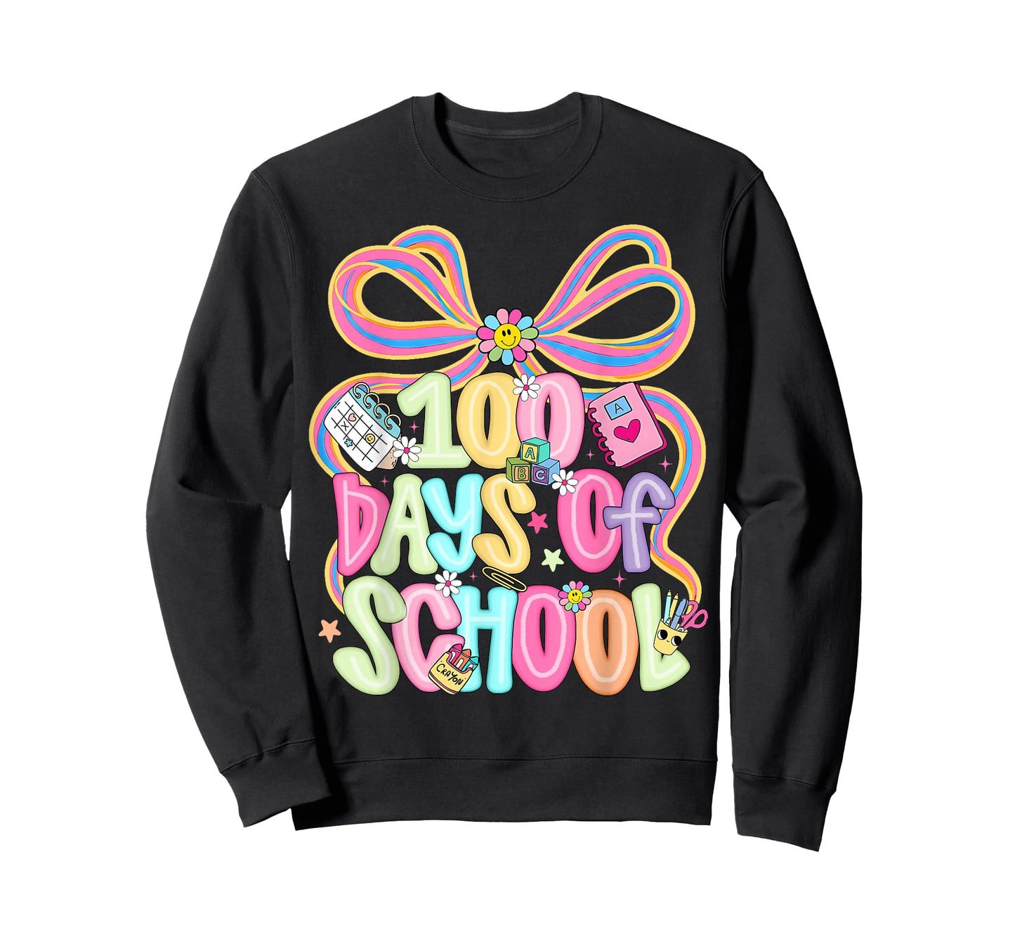Happy 100 Days of School Coquette Bow Girl Women Teacher T-Shirt