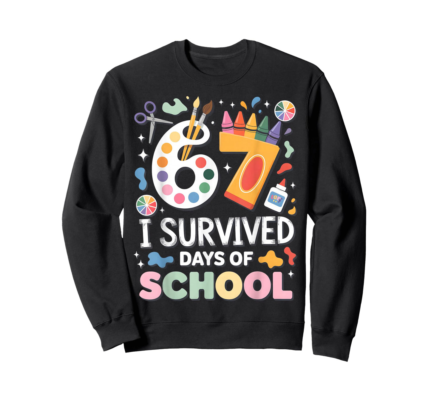 I Survived 67 Days of School - Teachers Students Art Class T-Shirt