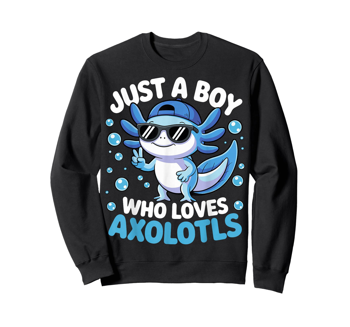 Just A Boy Who Loves Axolotls Cute Axolotl Kids Boys T-Shirt