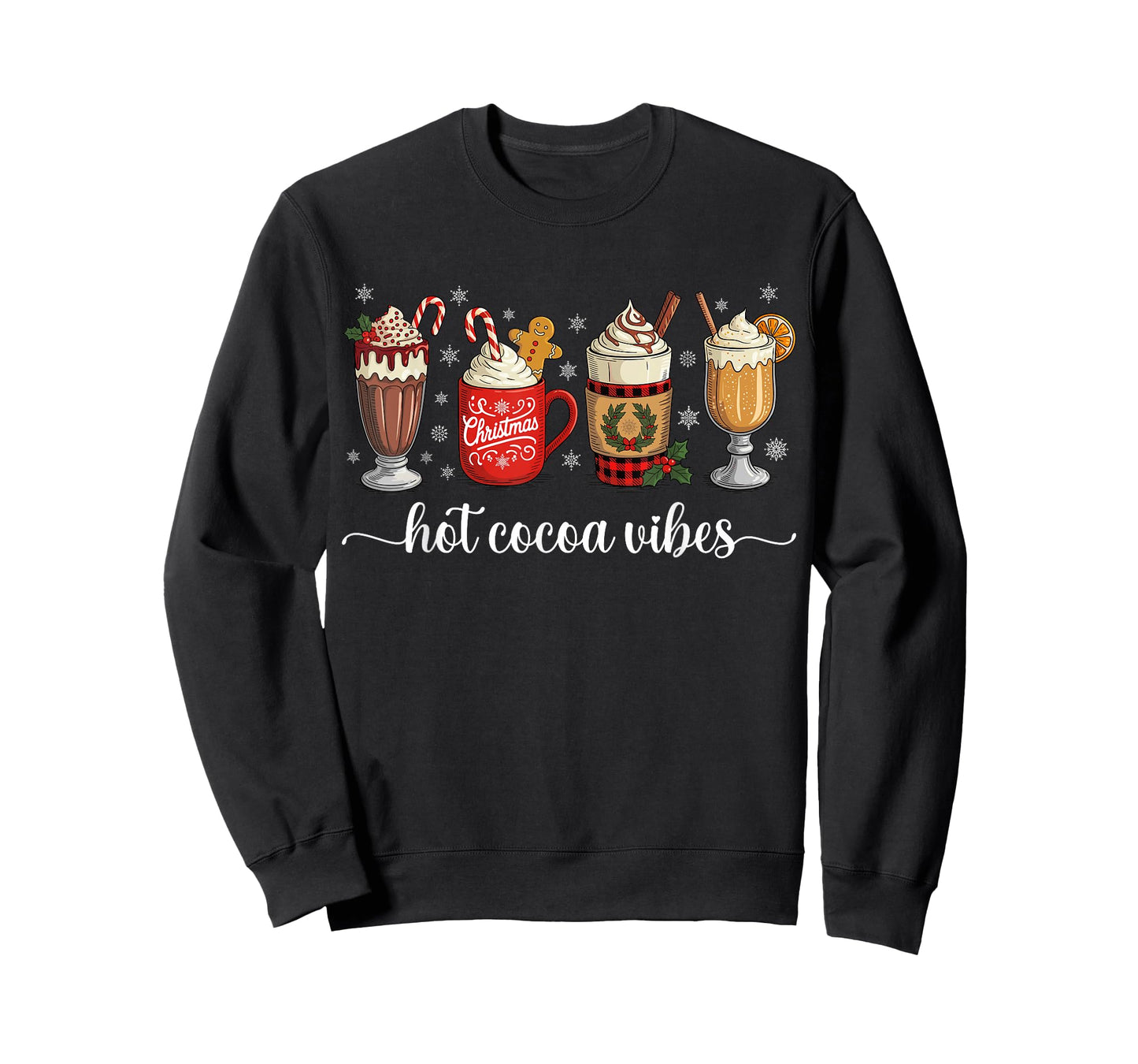 Hot Cocoa Vibes Cute Hot Chocolate Cozy Festive Christmas T-Shirt