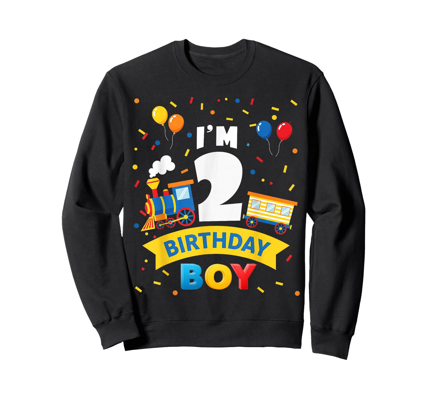 Kids 2nd Birthday Boy Train Two 2 Year Old Birthday Boys T-Shirt