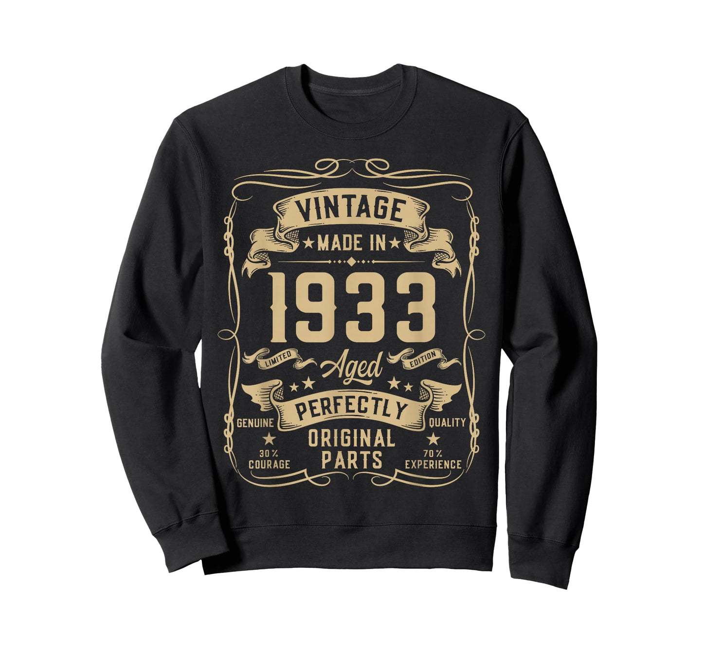Vintage 1933 93yr 93rd Birthday Gifts for Men 93 Years Old T-Shirt