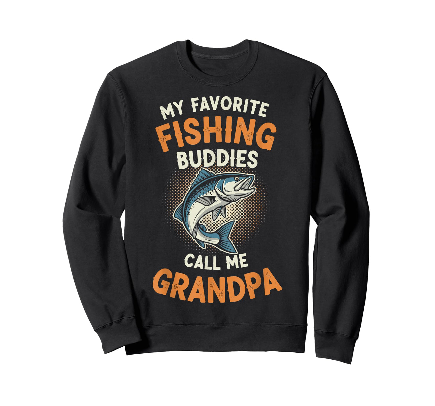 My Favorite Fishing Buddies Call Me Grandpa Vintage Saying T-Shirt