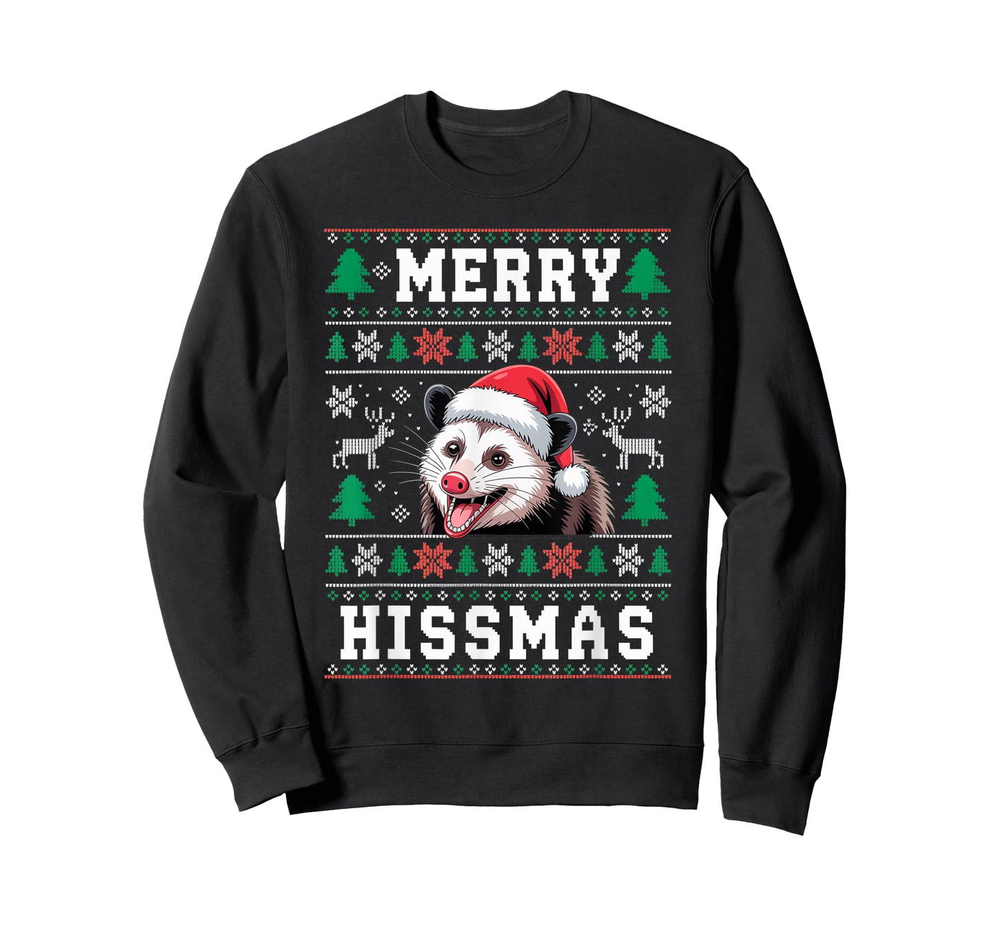 Merry Hissmas Possum Lovers Opossum Christmas Funny Xmas T-Shirt