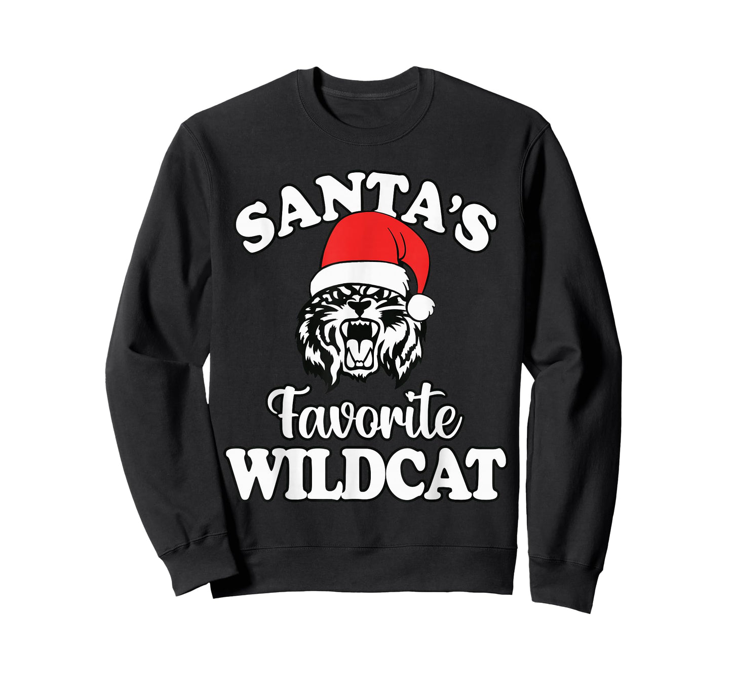 Santa's Favorite Wildcat Back to School Christmas T-Shirt
