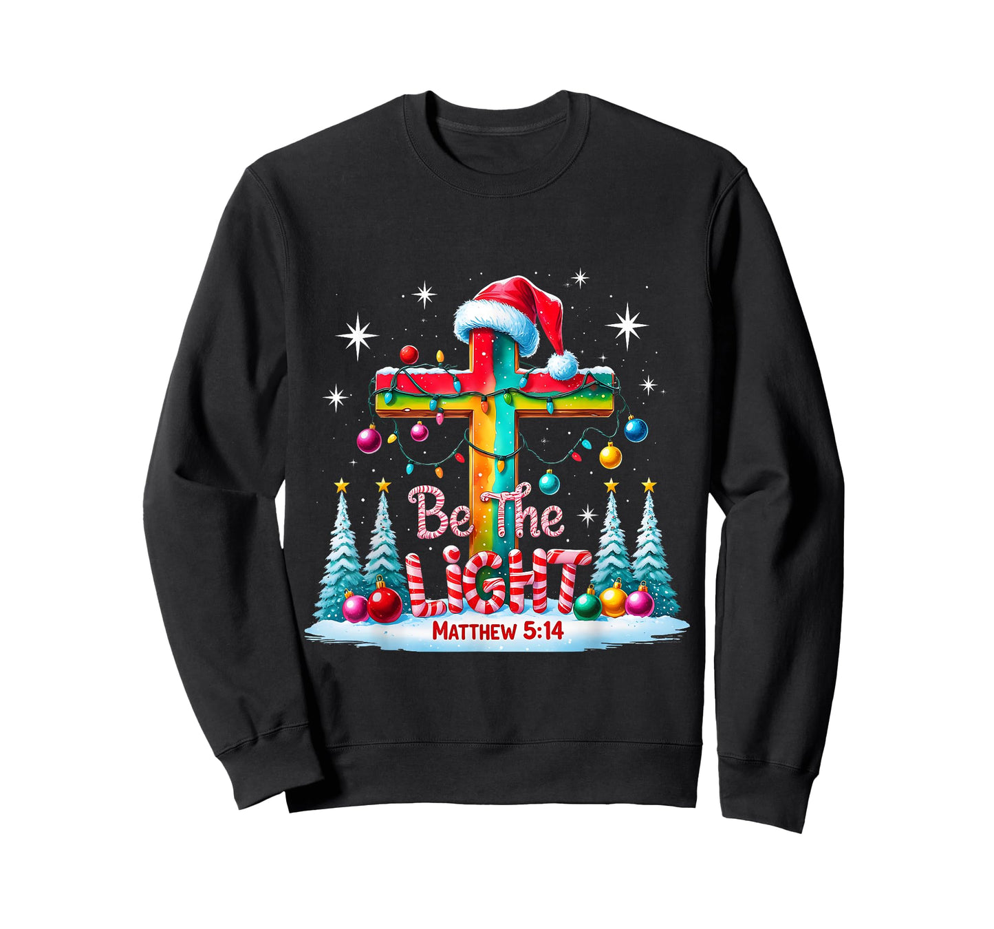 Be The Light Matthew 5:14 Christian Christmas T-Shirt